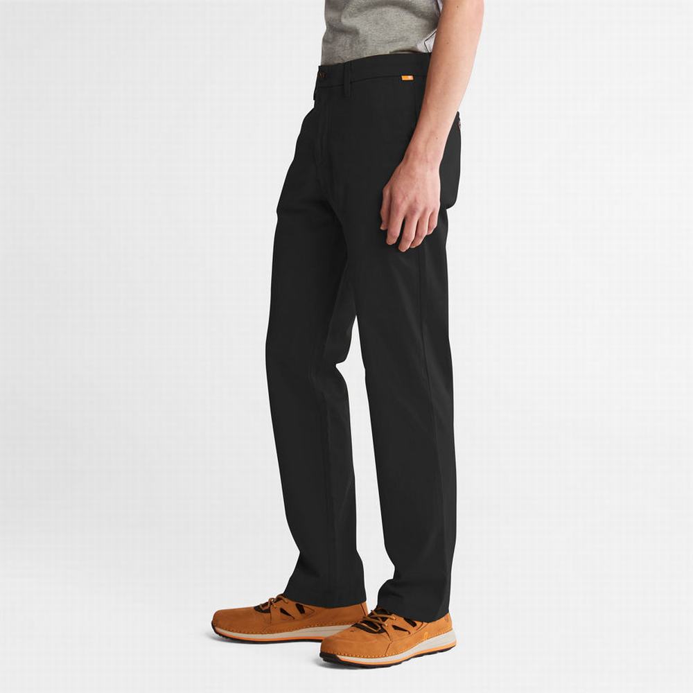 Nohavice Timberland Squam Lake Twill Chino Panske Čierne | XZ6831075