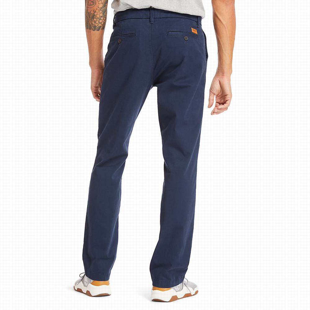 Nohavice Timberland Squam Lake Twill Chinos Panske Námornícka Modrá | ZA0567283