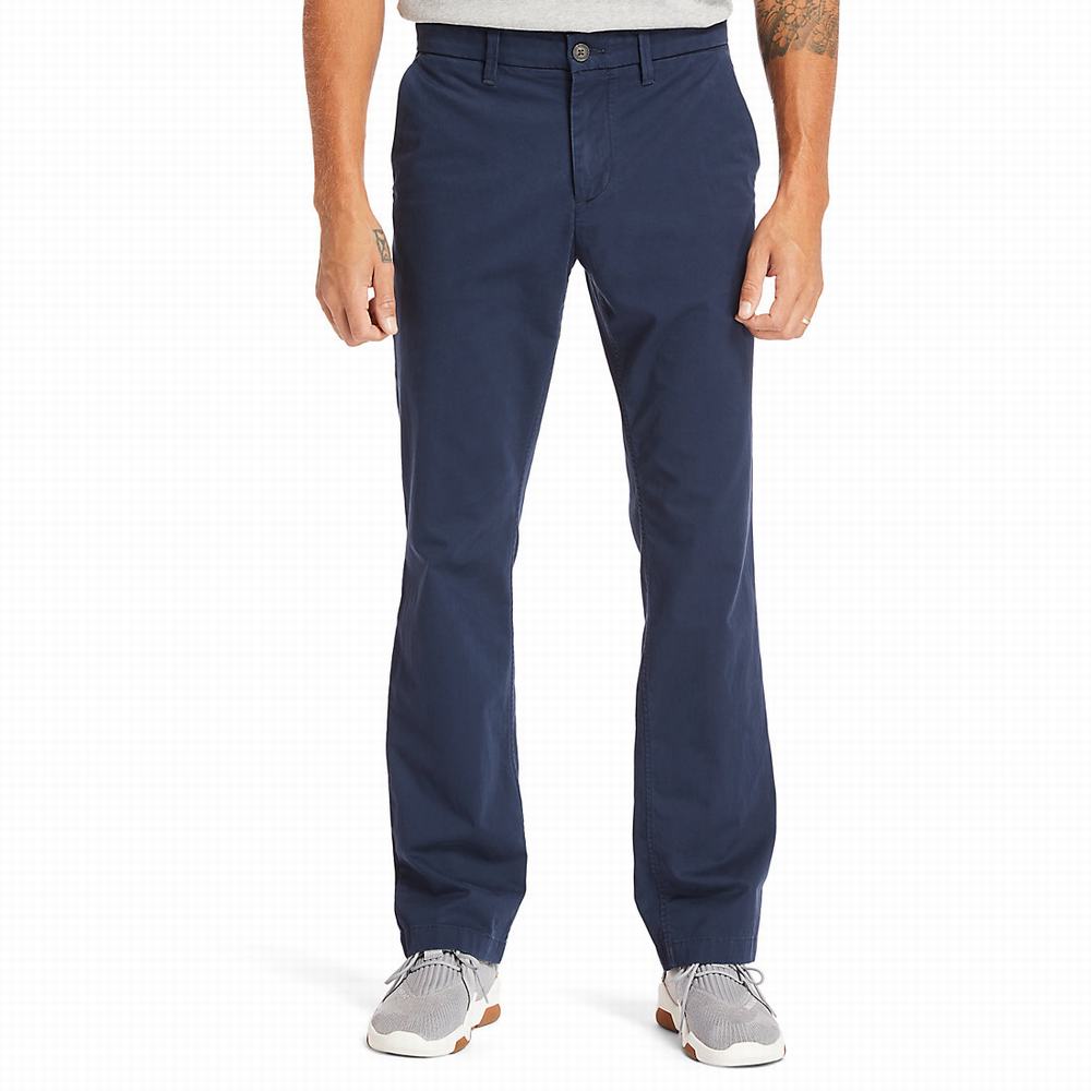 Nohavice Timberland Squam Lake Twill Chinos Panske Námornícka Modrá | ZA0567283