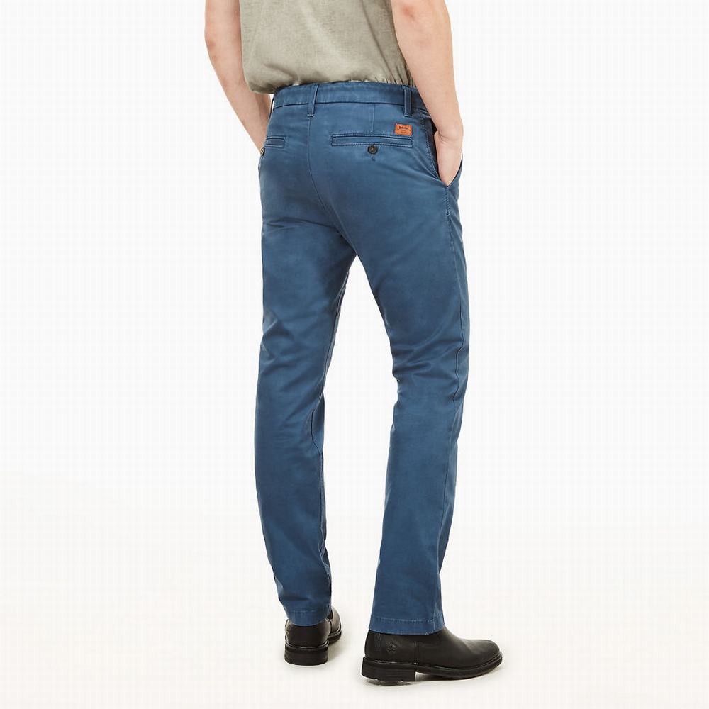 Nohavice Timberland Squam Lake Twill Chinos Panske Indigo | ZE8146503