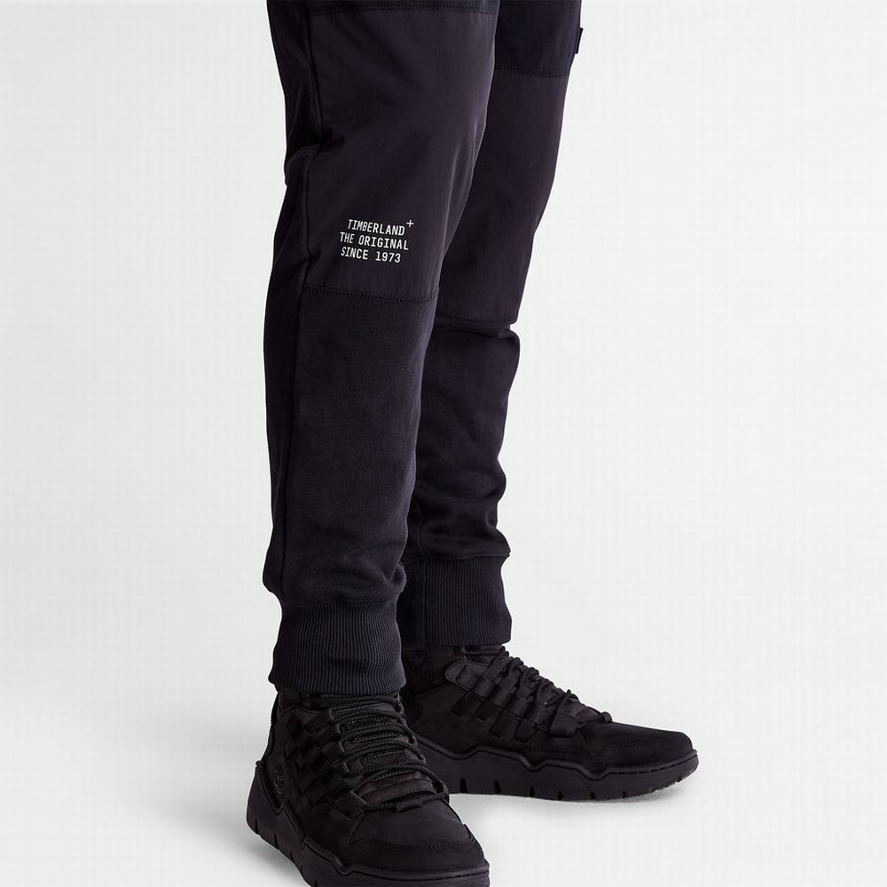 Nohavice Timberland Tonal Knee Tracksuit Bottoms Panske Čierne | UY6902547