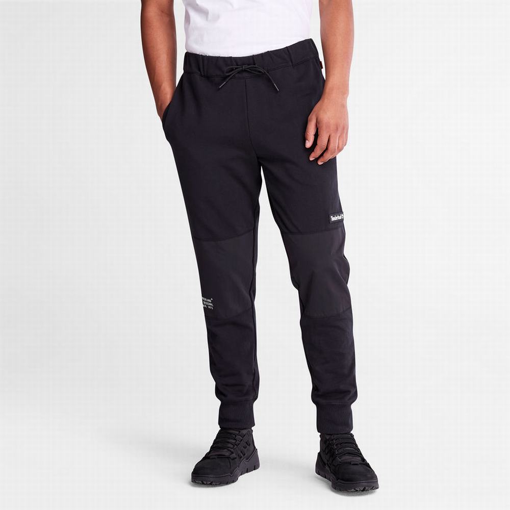 Nohavice Timberland Tonal Knee Tracksuit Bottoms Panske Čierne | UY6902547