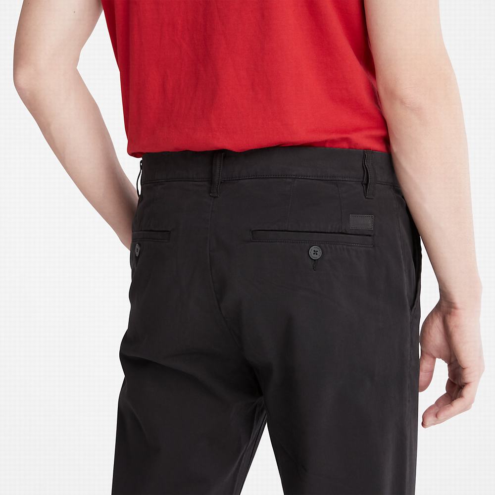 Nohavice Timberland Ultrastretch Chino Trousers with Anti-Odour Treatment Panske Čierne | PR2187540