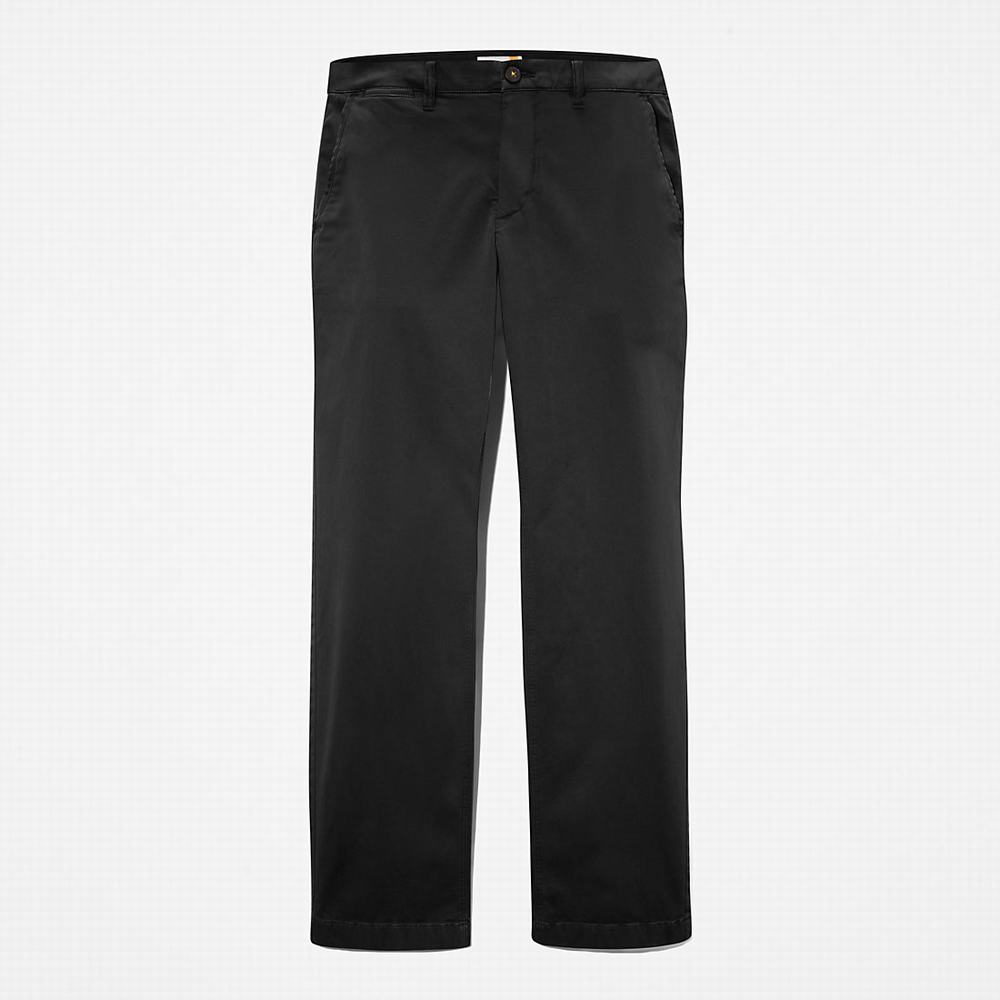 Nohavice Timberland Ultrastretch Chino Trousers with Anti-Odour Treatment Panske Čierne | PR2187540