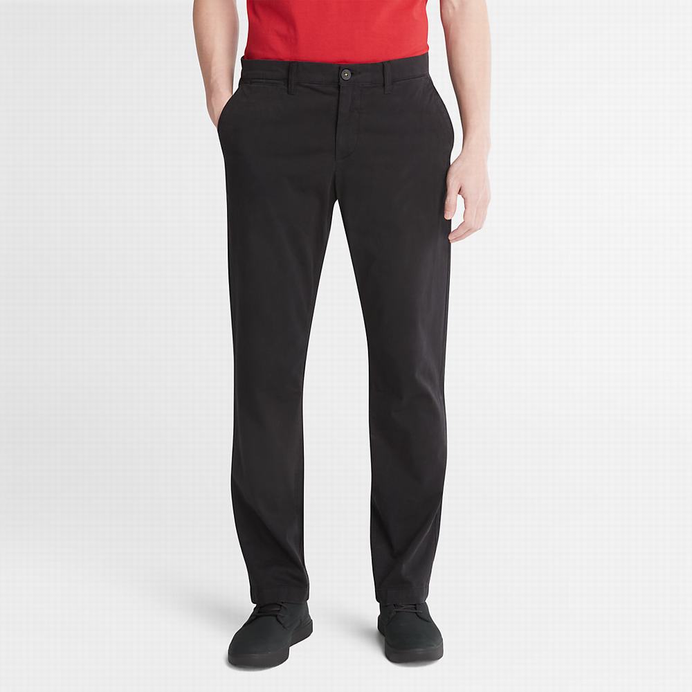 Nohavice Timberland Ultrastretch Chino Trousers with Anti-Odour Treatment Panske Čierne | PR2187540