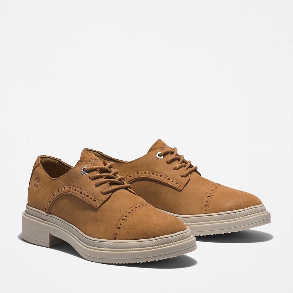 Oxford Topanky Timberland Lisbon Lane Brogue Damske Béžové | VE2786495