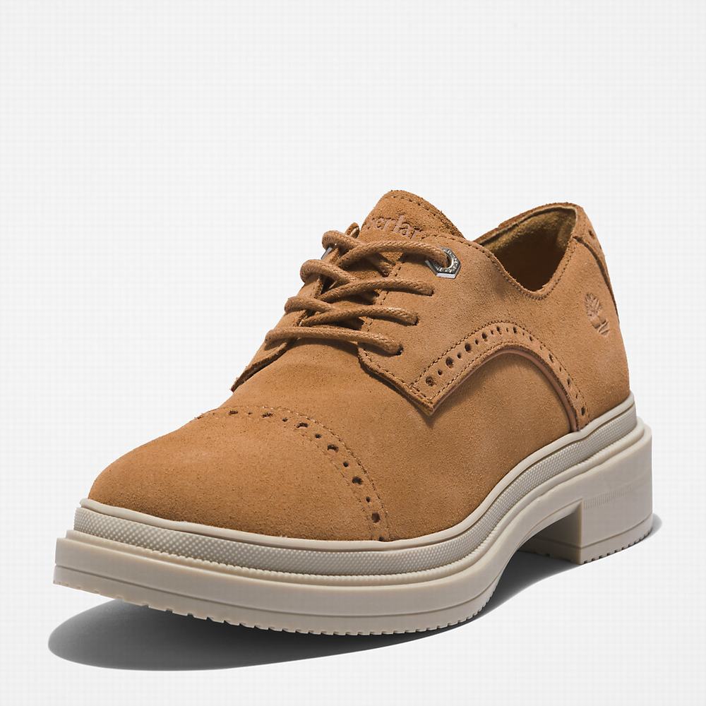 Oxford Topanky Timberland Lisbon Lane Brogue Damske Béžové | VE2786495