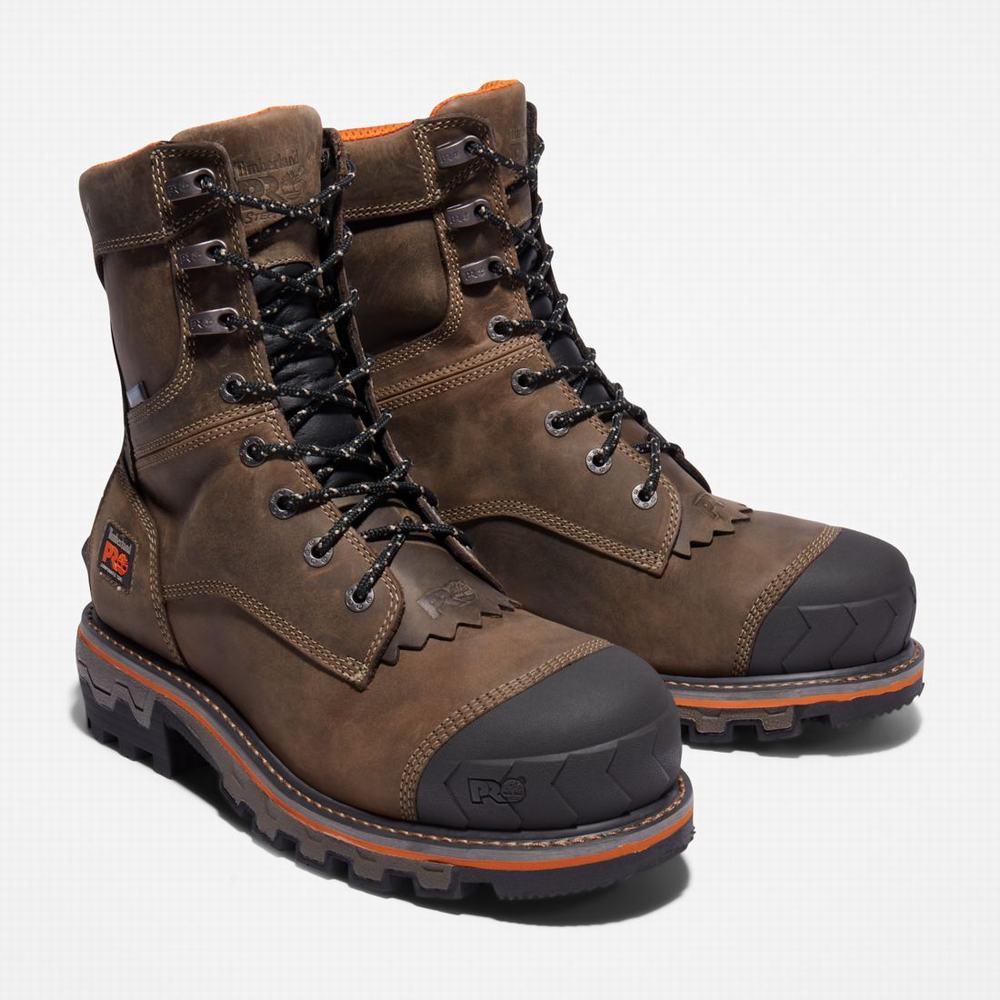 Pracovne Cizmy Timberland Boondock HD Logger Composite Spicou Waterproof Panske Káva | EN8295706