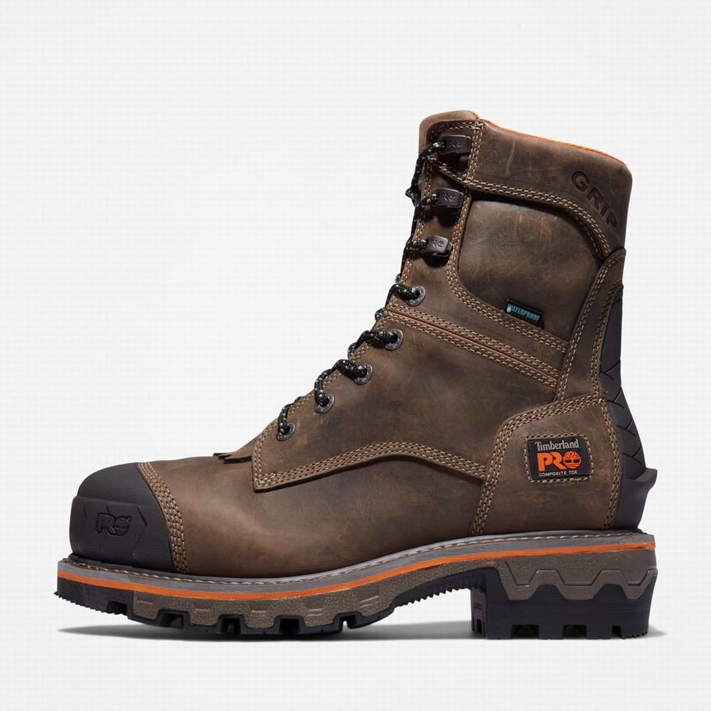 Pracovne Cizmy Timberland Boondock HD Logger Composite Spicou Waterproof Panske Káva | EN8295706