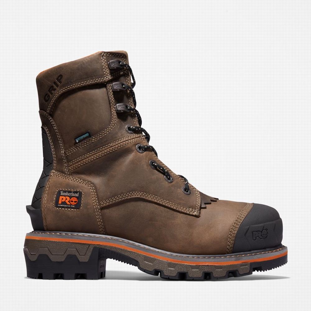 Pracovne Cizmy Timberland Boondock HD Logger Composite Spicou Waterproof Panske Káva | EN8295706