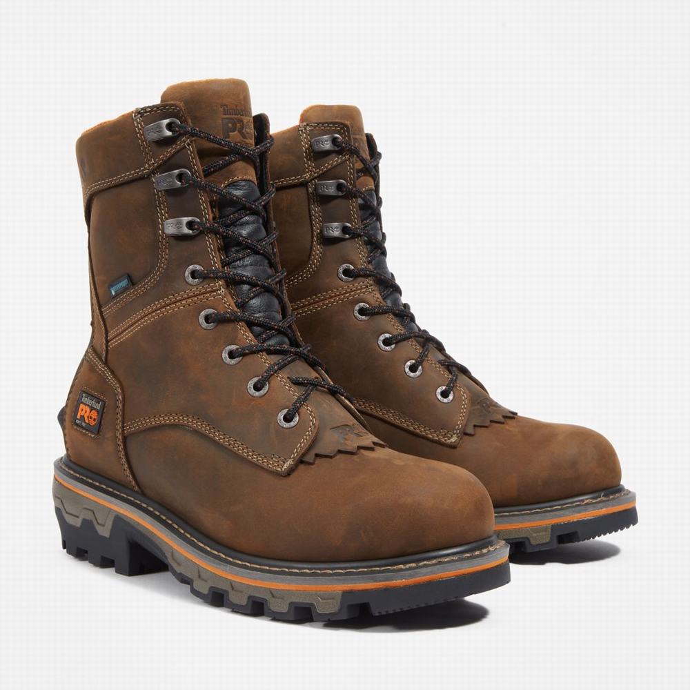 Pracovne Cizmy Timberland Boondock HD Logger Waterproof Panske Hnede | WR1762948