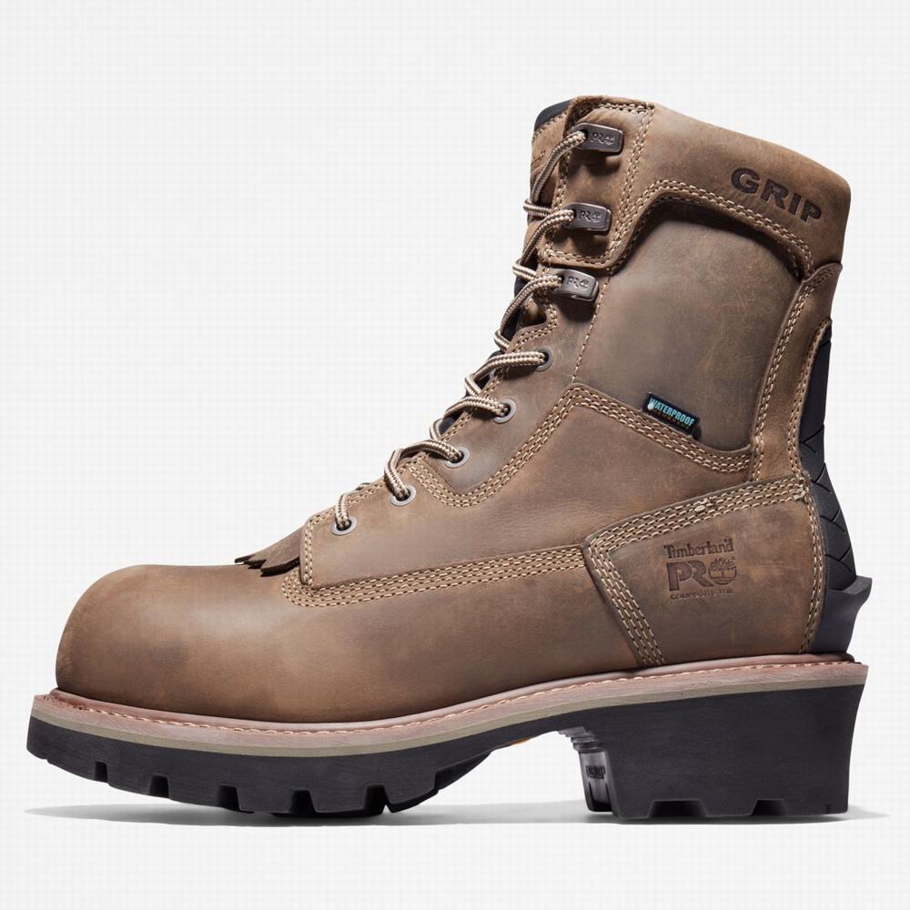 Pracovne Cizmy Timberland Evergreen Logger Composite Spicou Waterproof Panske Káva | FE7248350