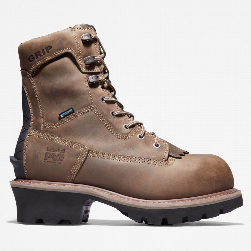 Pracovne Cizmy Timberland Evergreen Logger Composite Spicou Waterproof Panske Káva | FE7248350