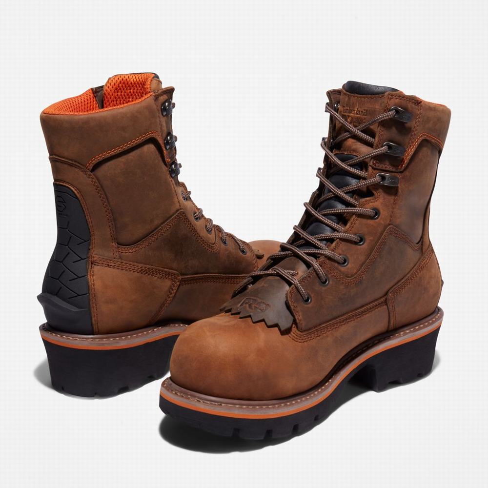 Pracovne Cizmy Timberland Evergreen Logger Composite Spicou Waterproof Panske Hnede | QK3260415