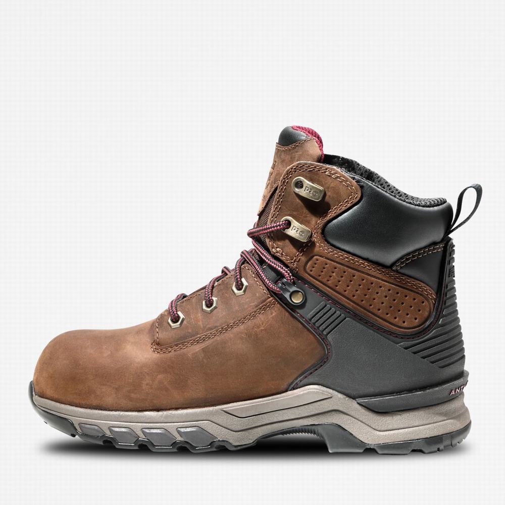 Pracovne Cizmy Timberland Hypercharge 6-Inch Waterproof Comp-Spicou Damske Hnede Nachový | FG2168903