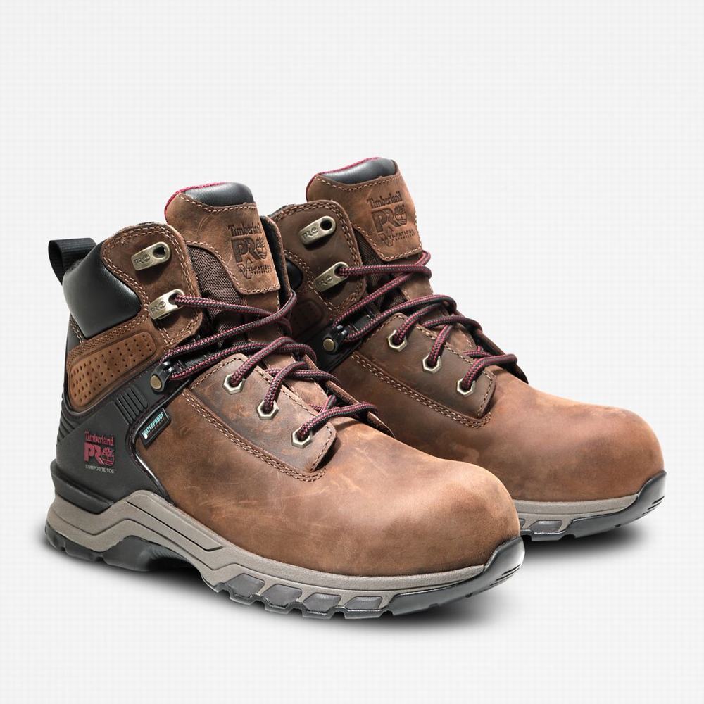 Pracovne Cizmy Timberland Hypercharge 6-Inch Waterproof Comp-Spicou Damske Hnede Nachový | FG2168903