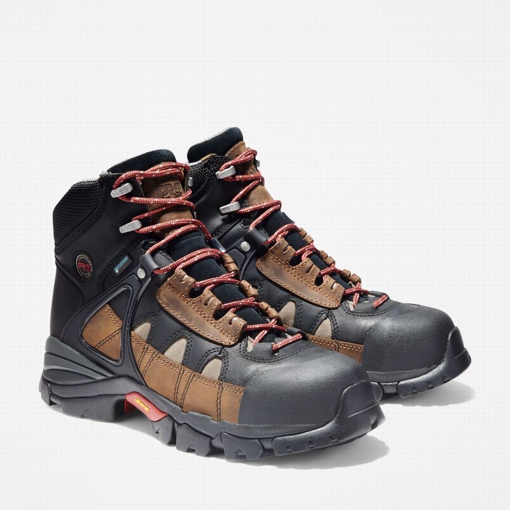 Pracovne Cizmy Timberland Hyperion Alloy Spicou Waterproof Panske Hnede Čierne | JW6185324