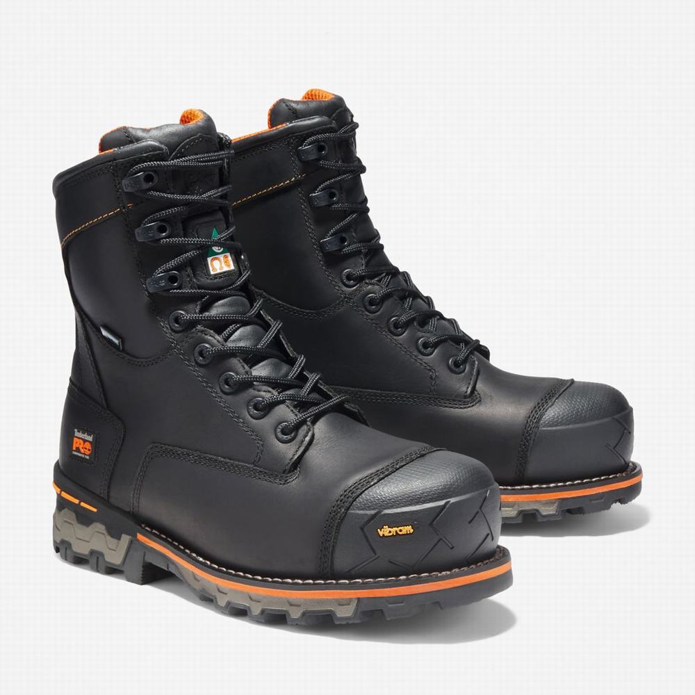 Pracovne Cizmy Timberland PRO® Boondock 8-Inch Waterproof Insulated Comp-Spicou Panske Čierne | IJ4537102