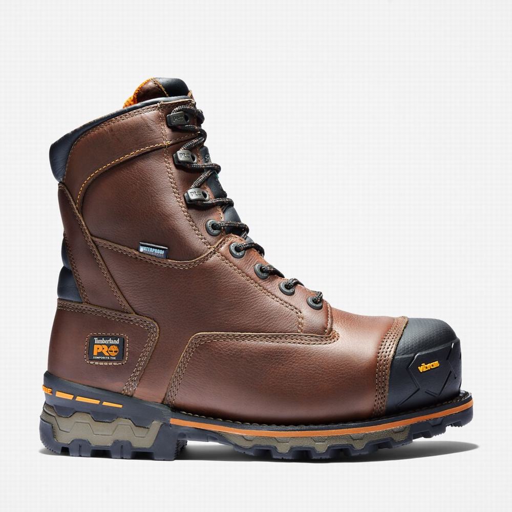 Pracovne Cizmy Timberland PRO® Boondock 8-Inch Waterproof Insulated Comp-Spicou Panske Hnede | VW4789531