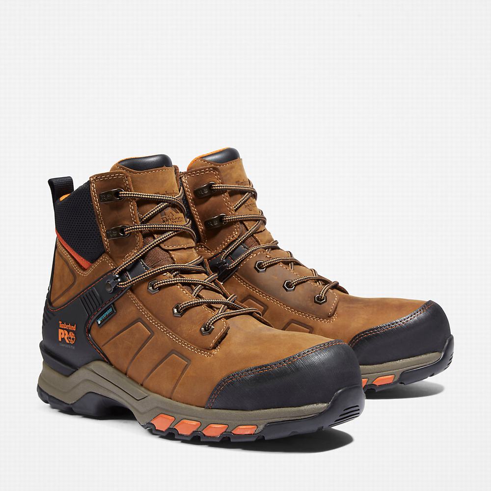 Pracovne Cizmy Timberland PRO® Hypercharge Composite Bezpečnostné Spicou Waterproof Panske Hnede | WY1420856