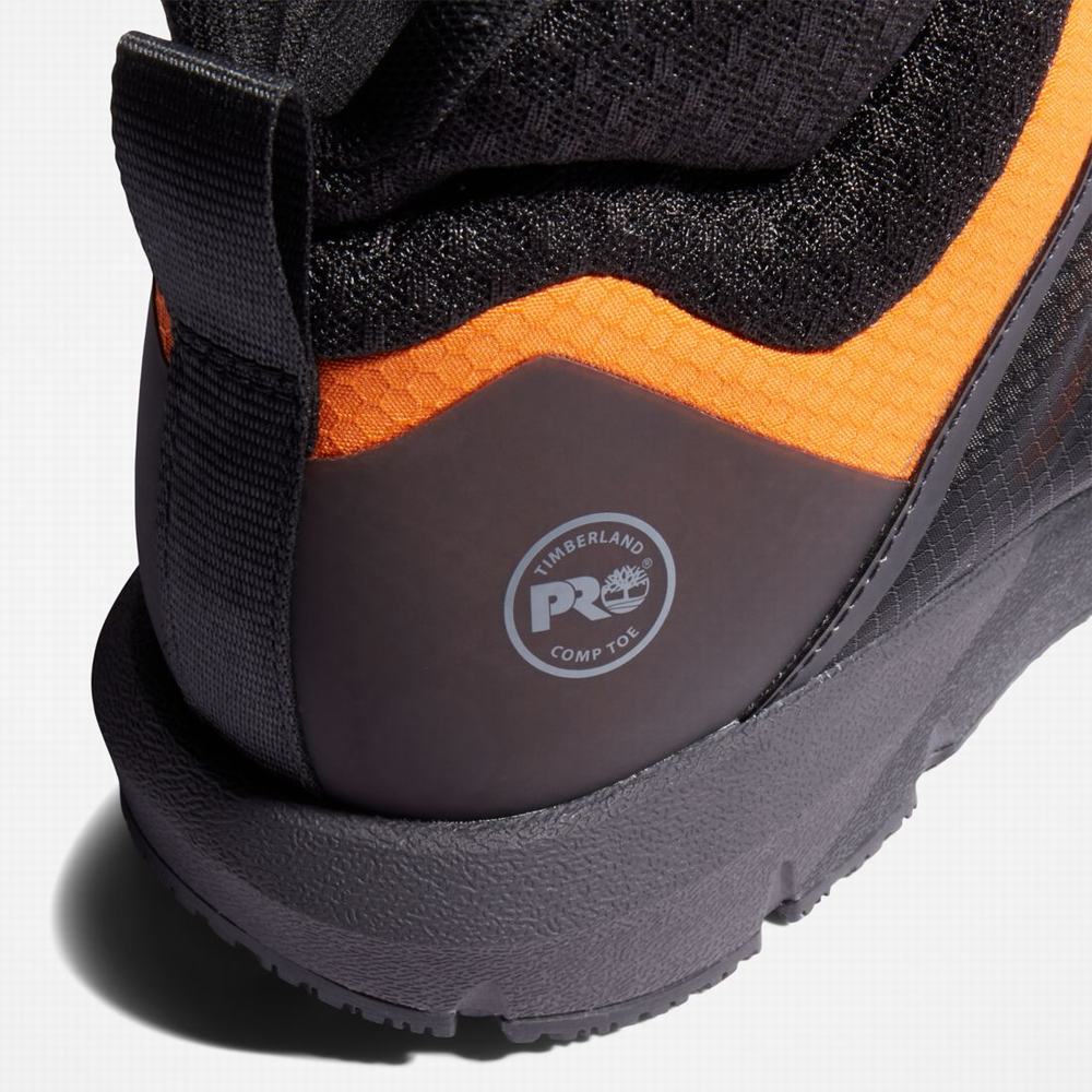 Pracovne Cizmy Timberland Radius Composite Spicou Pracovná Sneaker Panske Čierne Oranžové | MT4813967