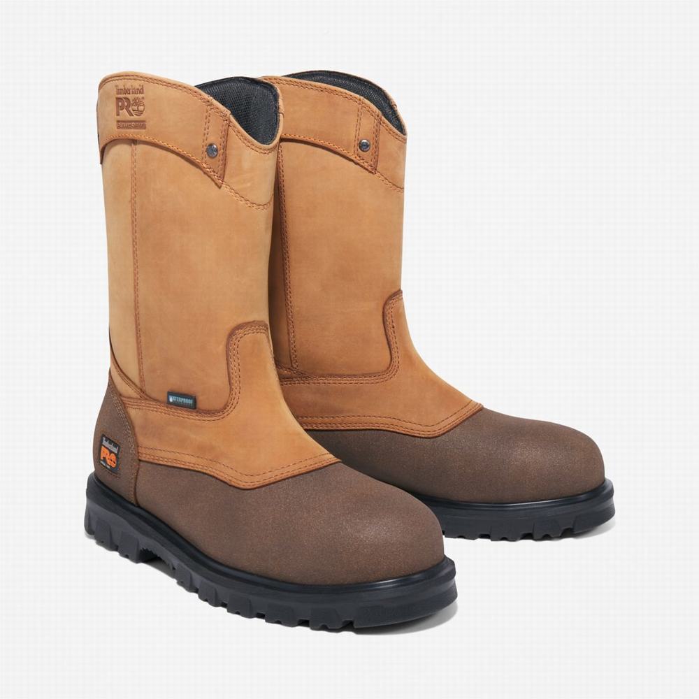 Pracovne Cizmy Timberland Rigmaster Pull On Steel Spicou Waterproof Panske Hnede | VK2136087