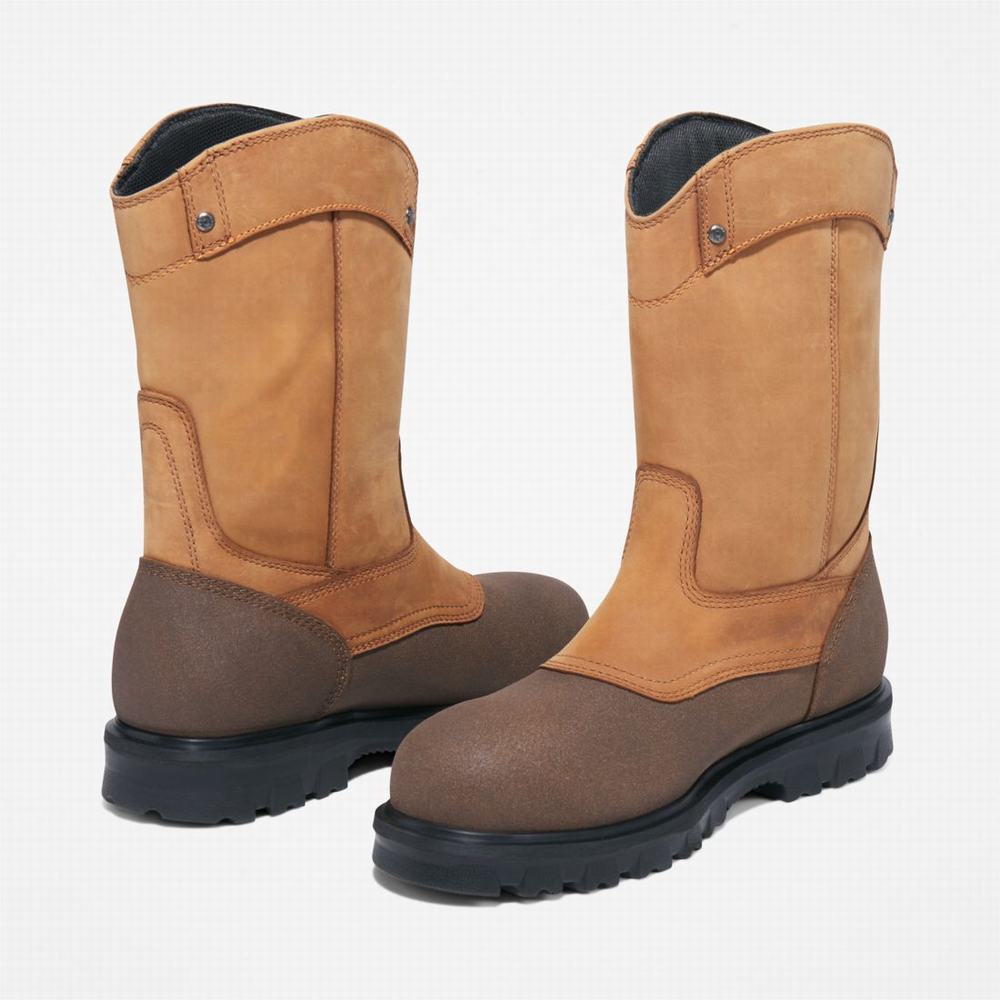 Pracovne Cizmy Timberland Rigmaster Pull On Steel Spicou Waterproof Panske Hnede | VK2136087