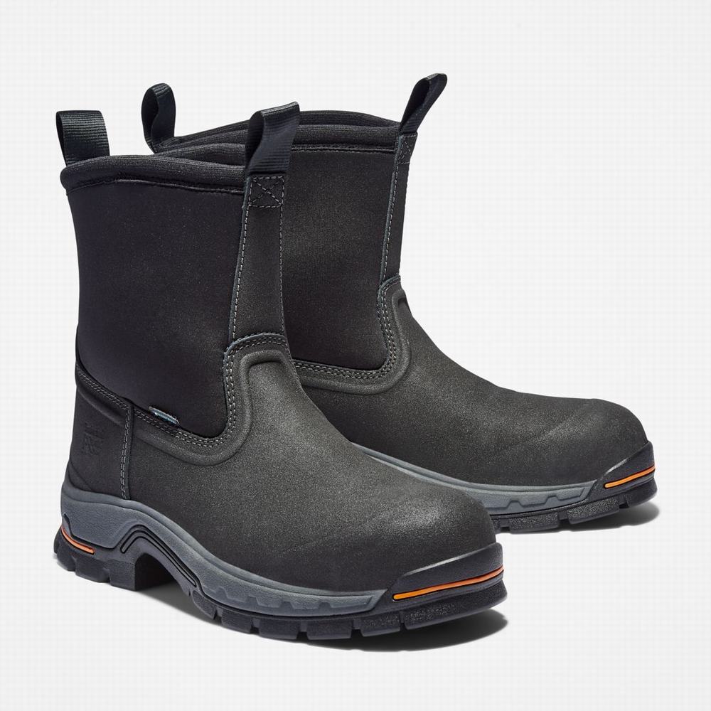 Pracovne Cizmy Timberland Stockdale Pull On Alloy Spicou Waterproof Panske Čierne | DI4360287