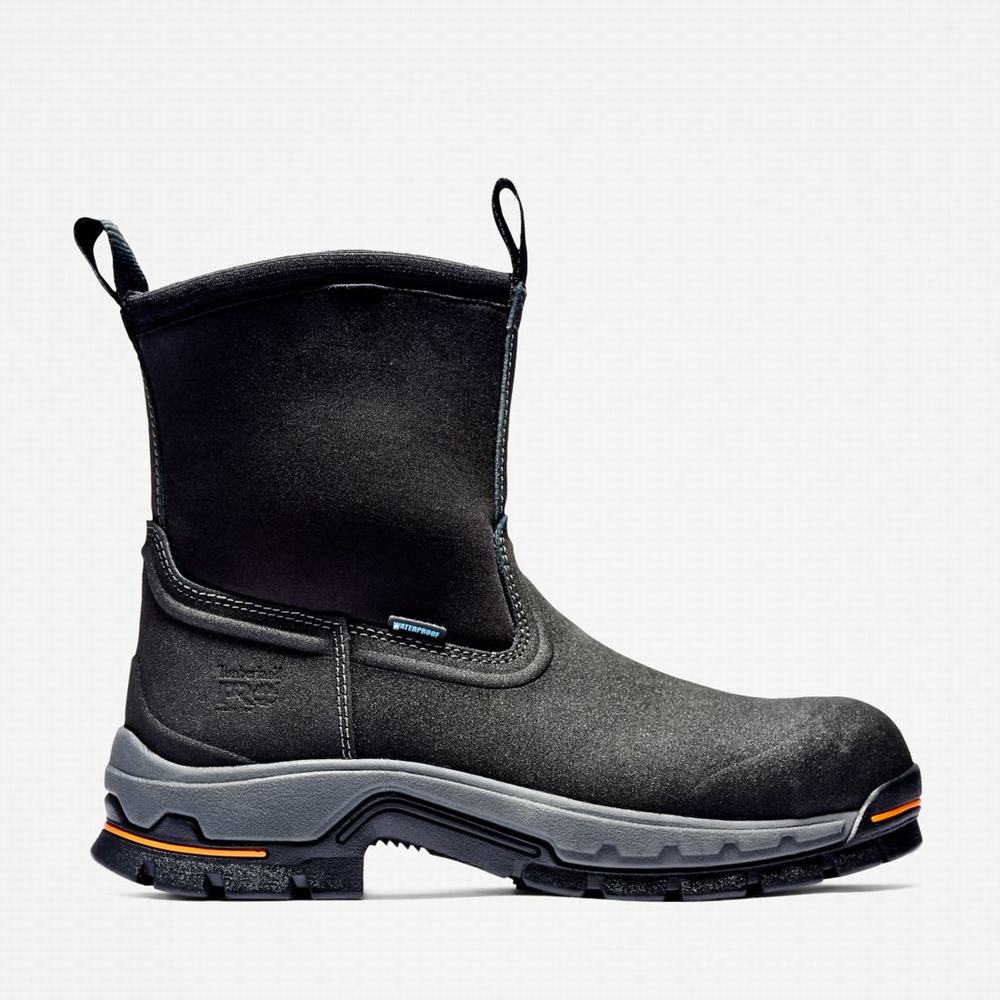 Pracovne Cizmy Timberland Stockdale Pull On Alloy Spicou Waterproof Panske Čierne | DI4360287