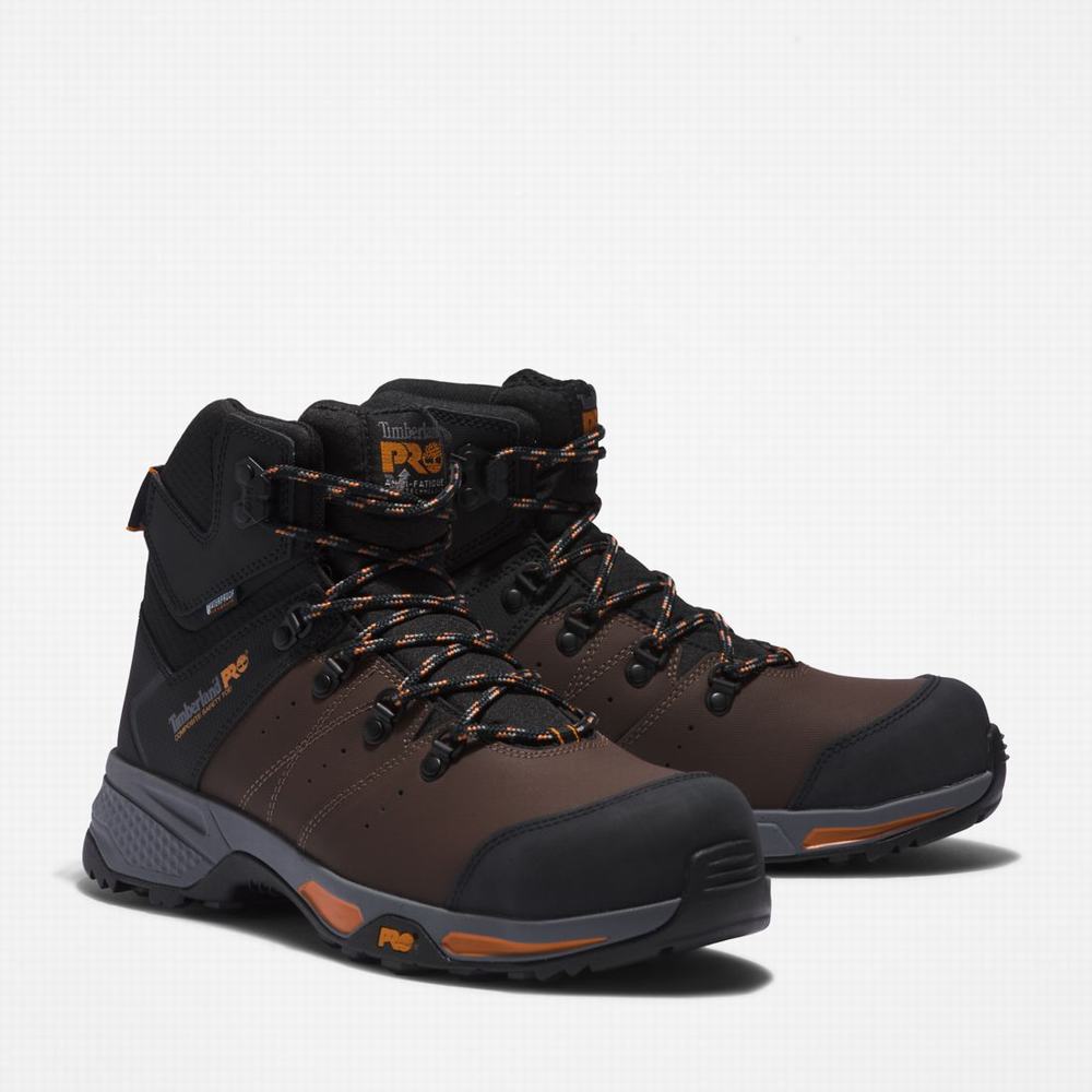 Pracovne Cizmy Timberland Switchback Waterproof Comp-Spicou Pracovná Hikers Panske Hnede Oranžové | ON8709436