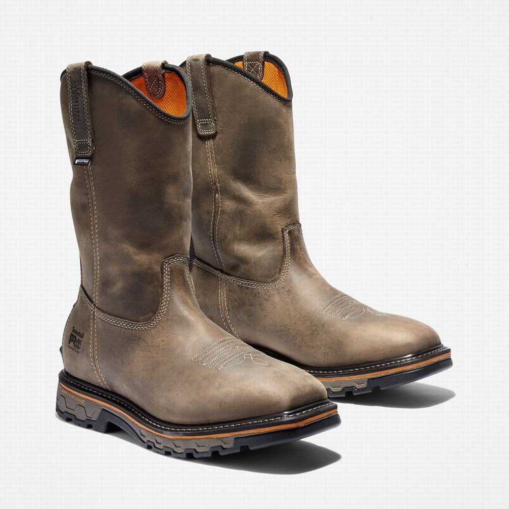 Pracovne Cizmy Timberland True Grit Pull On Waterproof Panske Hnede | EA7085931