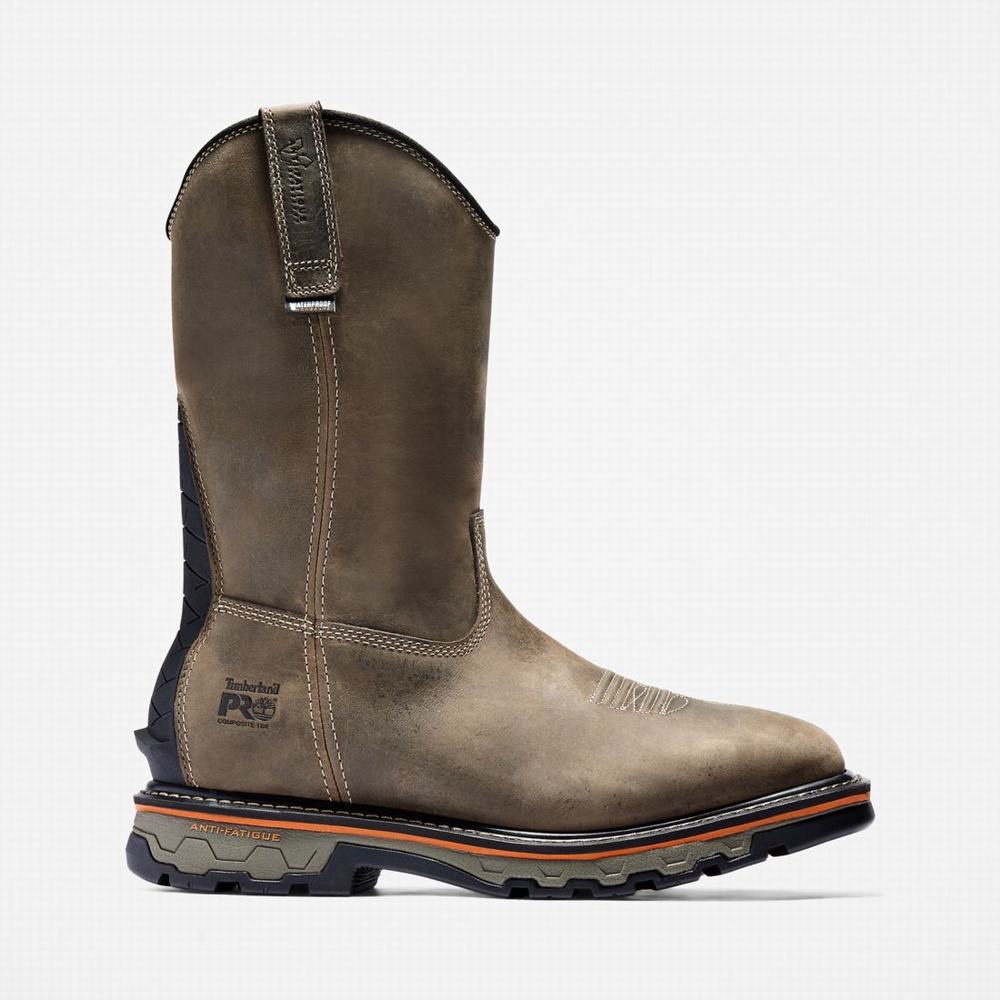 Pracovne Cizmy Timberland True Grit Pull On Waterproof Panske Hnede | EA7085931