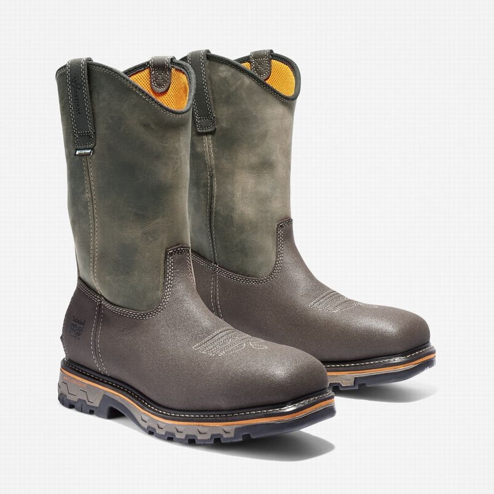 Pracovne Cizmy Timberland True Grit Pull On Composite Spicou Waterproof Panske Hnede | WF3760428