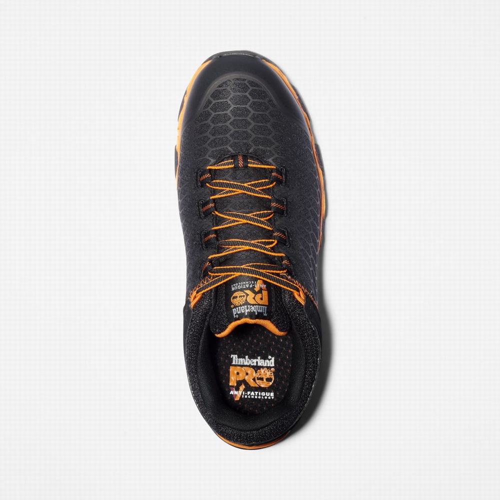 Pracovne Topanky Timberland PRO® Powertrain Sport Alloy Spicou Pracovná Sneaker Panske Čierne Oranžové | QM1370962