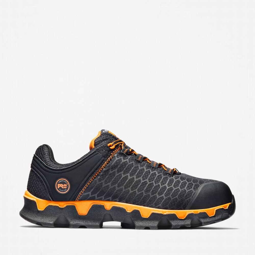 Pracovne Topanky Timberland PRO® Powertrain Sport Alloy Spicou Pracovná Sneaker Panske Čierne Oranžové | QM1370962