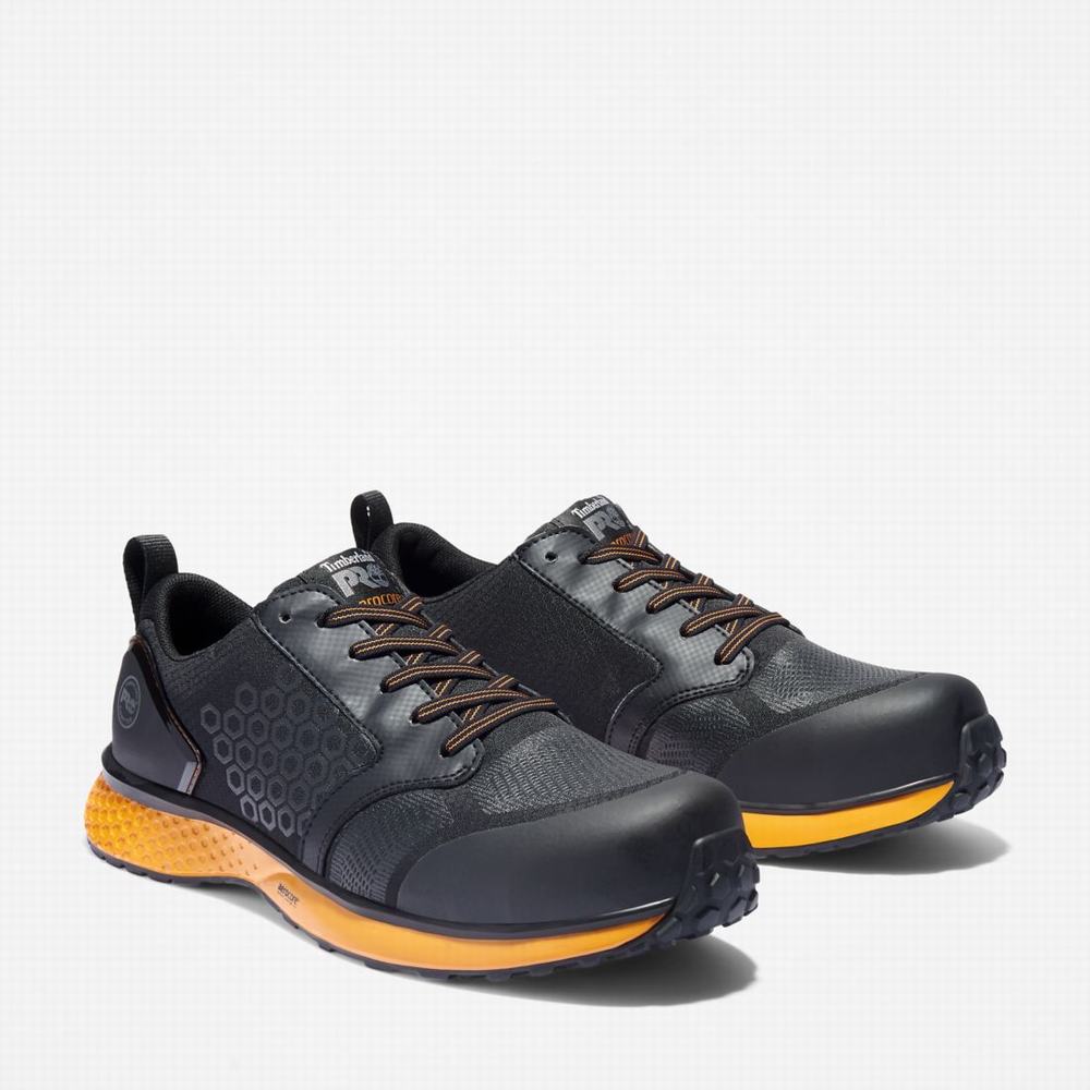 Pracovne Topanky Timberland Reaxion Composite Spicou Pracovná Sneaker Panske Čierne Oranžové | OT4038765