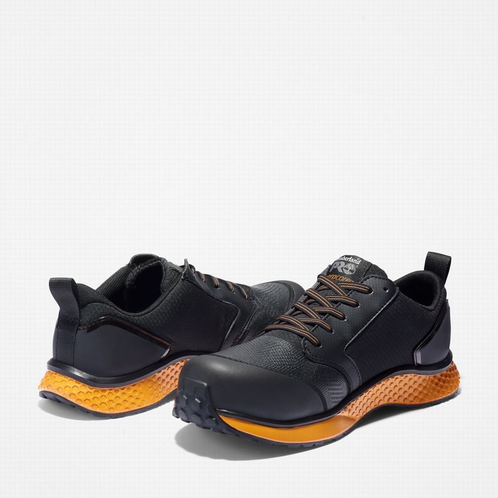 Pracovne Topanky Timberland Reaxion Composite Spicou Pracovná Sneaker Panske Čierne Oranžové | OT4038765