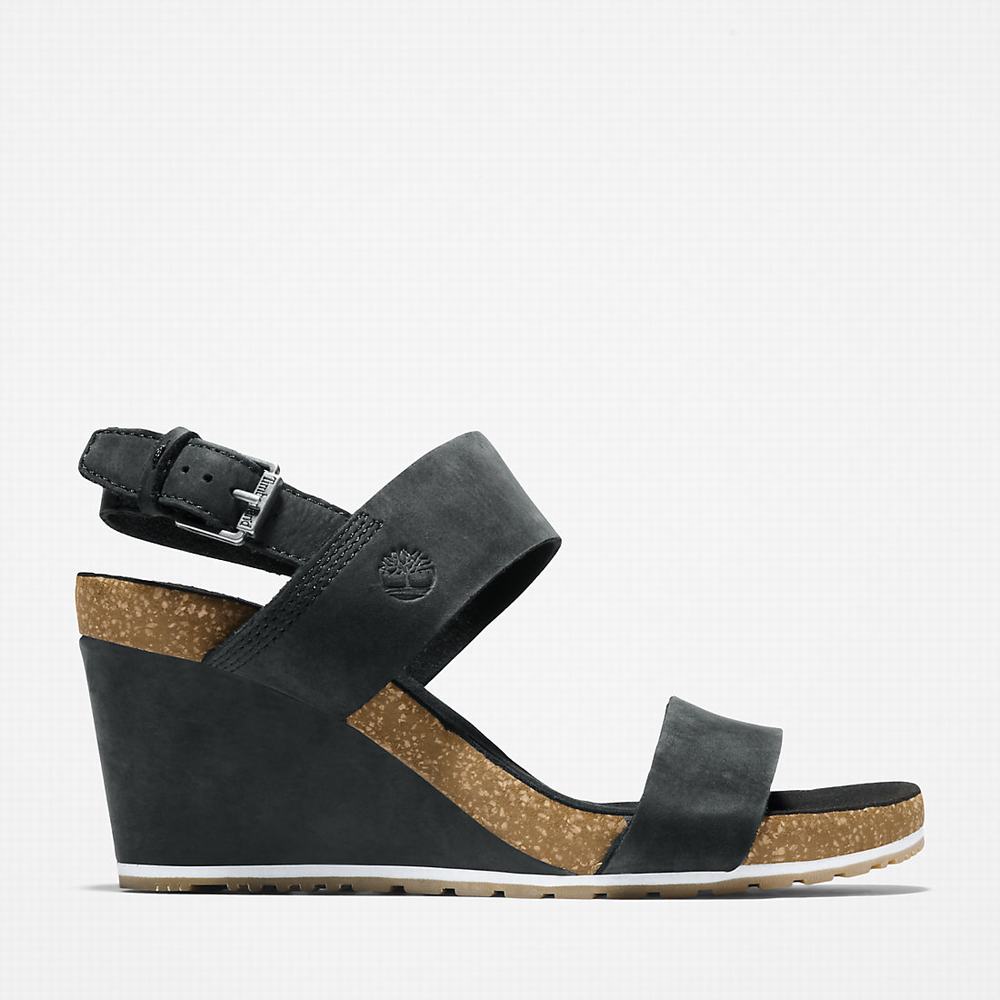 Sandále Timberland Capri Sunset Wedge Damske Čierne | AQ7914385