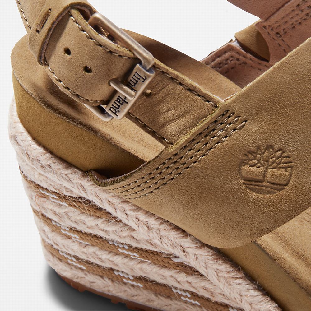 Sandále Timberland Capri Sunset Wedge Damske Greige | DN3579640