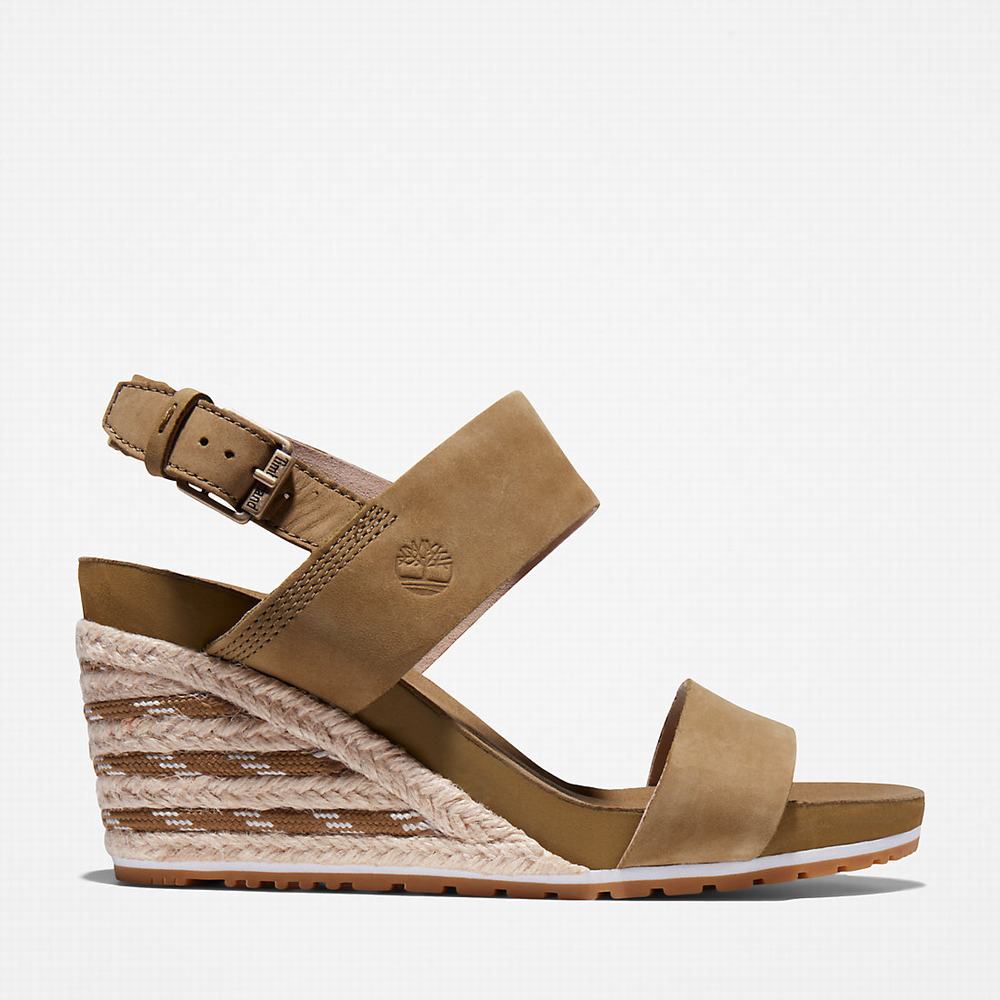 Sandále Timberland Capri Sunset Wedge Damske Greige | DN3579640