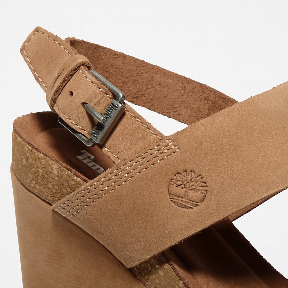 Sandále Timberland Capri Sunset Wedge Damske Svetlo Hnede | RS6817250