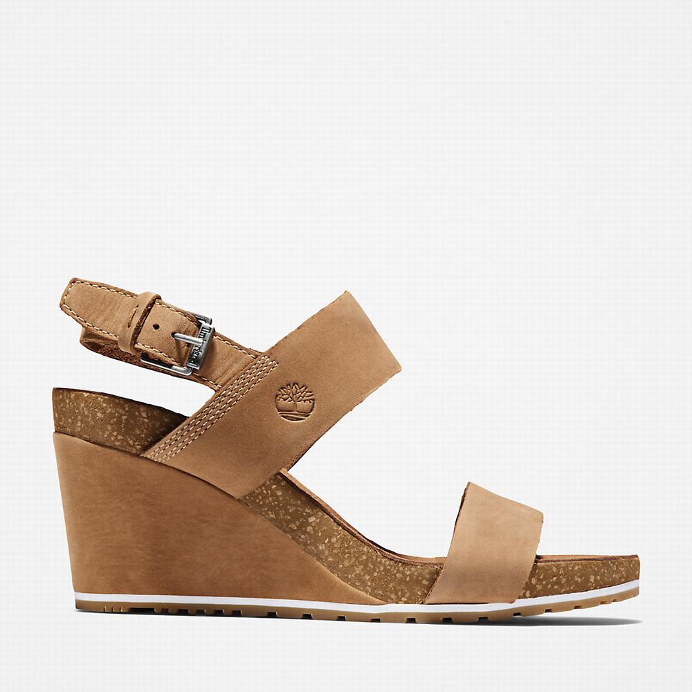 Sandále Timberland Capri Sunset Wedge Damske Svetlo Hnede | RS6817250