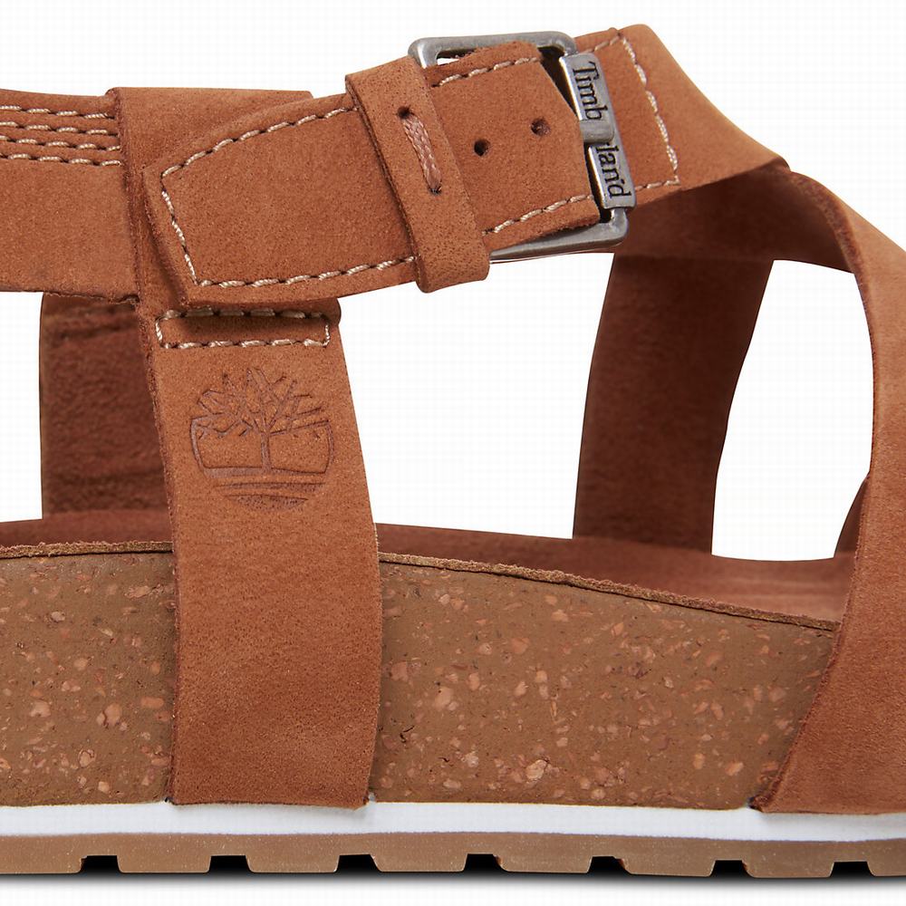 Sandále Timberland Malibu Waves Ankle Remienkove Damske Hnede | DG2031659