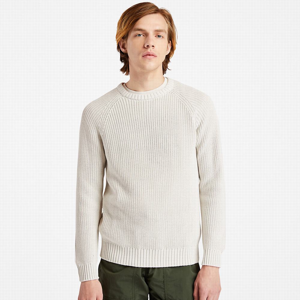 Svetre Timberland Beards Brook Crew-Neck Panske Biele | LT1794863