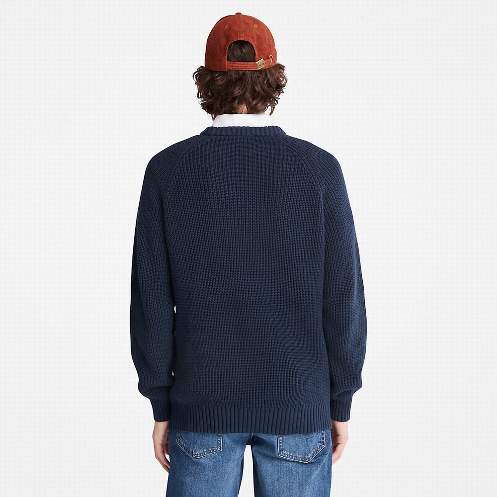 Svetre Timberland Beards Brook Crew-Neck Panske Námornícka Modrá | UH3096485