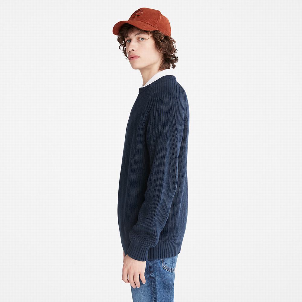 Svetre Timberland Beards Brook Crew-Neck Panske Námornícka Modrá | UH3096485