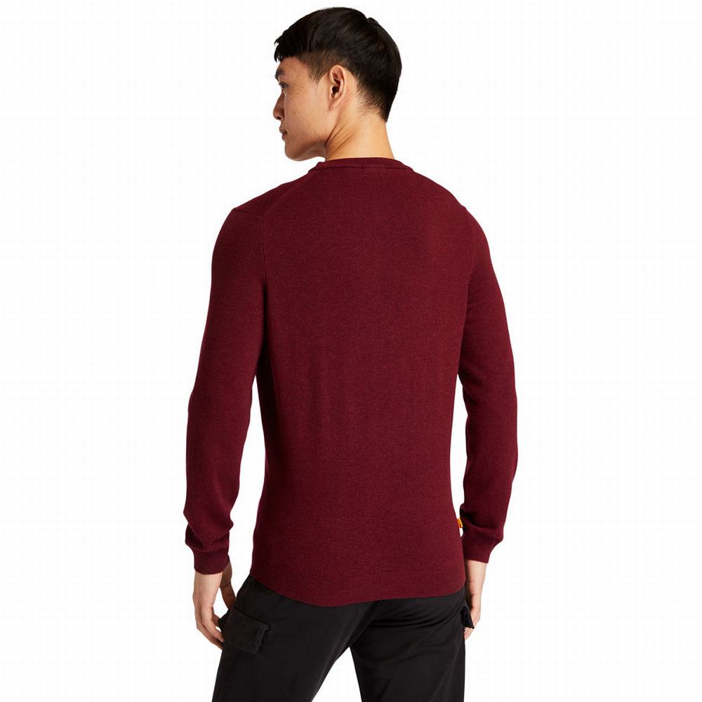 Svetre Timberland Cohas Brook Crewneck Panske Červené | FD7249685