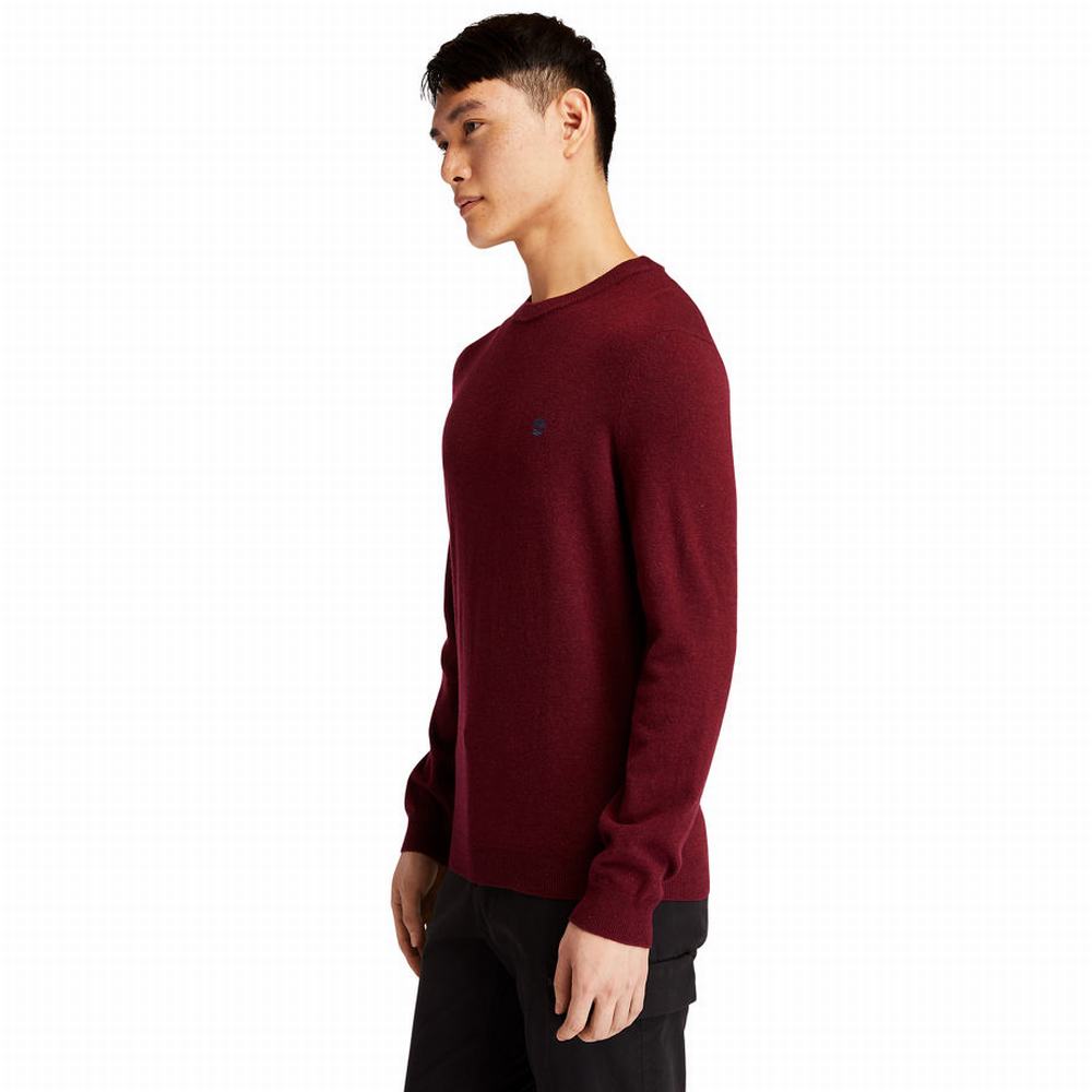 Svetre Timberland Cohas Brook Crewneck Panske Červené | FD7249685