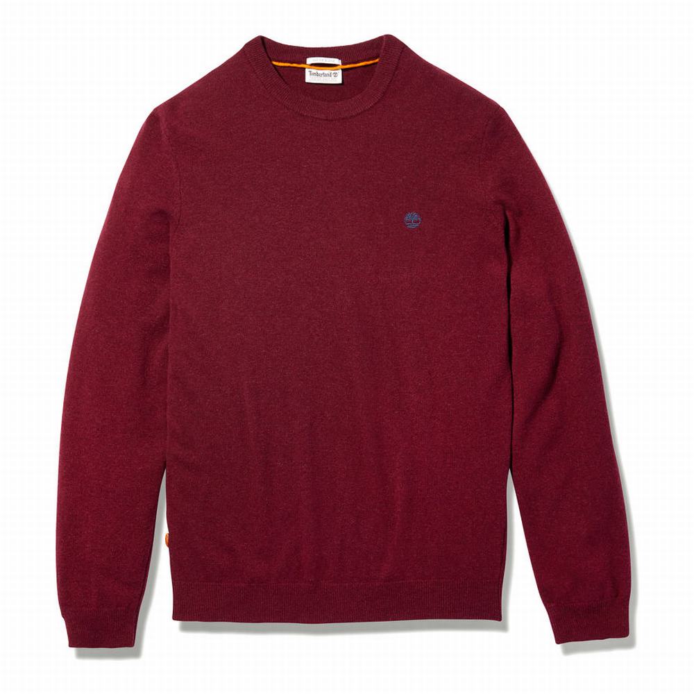 Svetre Timberland Cohas Brook Crewneck Panske Červené | FD7249685