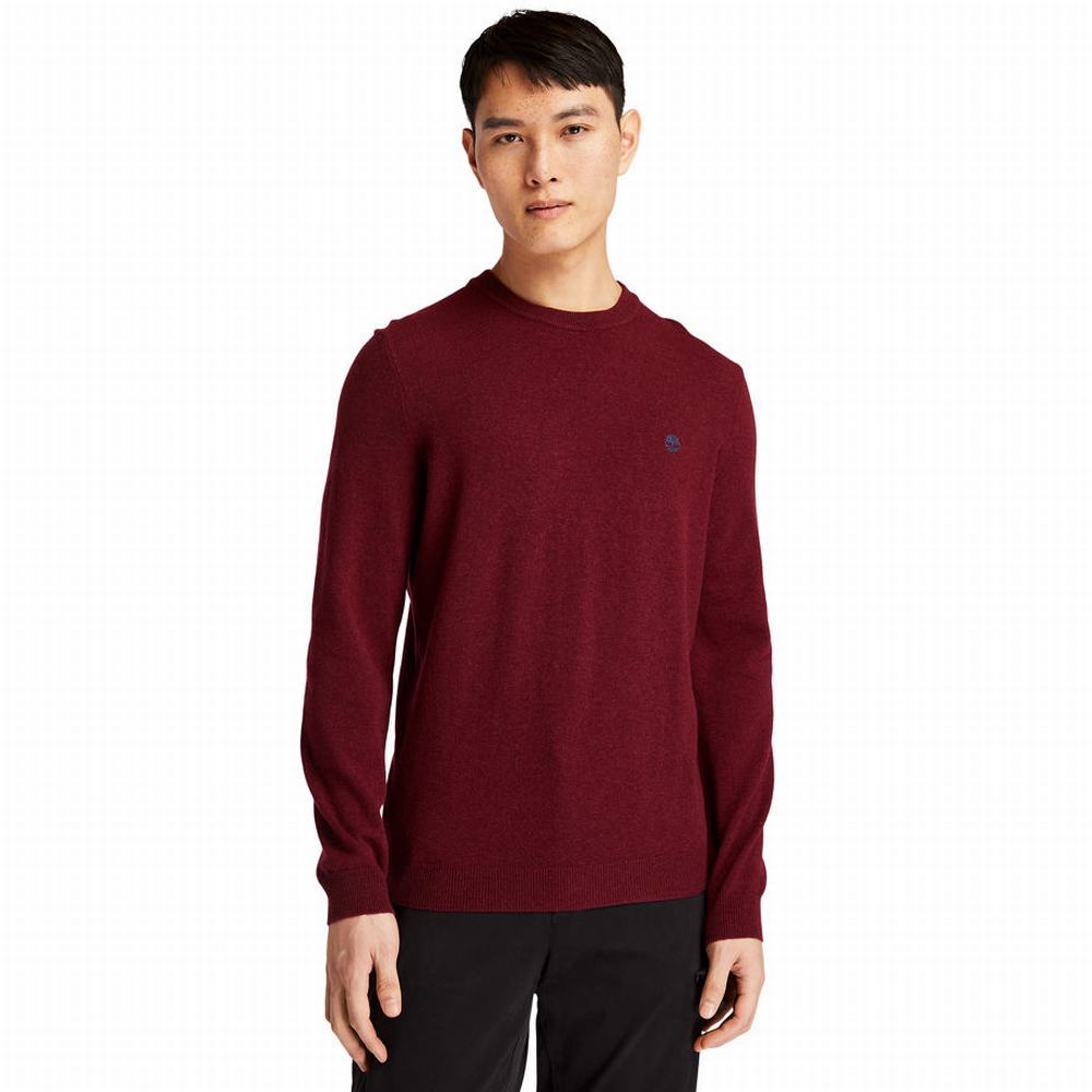 Svetre Timberland Cohas Brook Crewneck Panske Červené | FD7249685